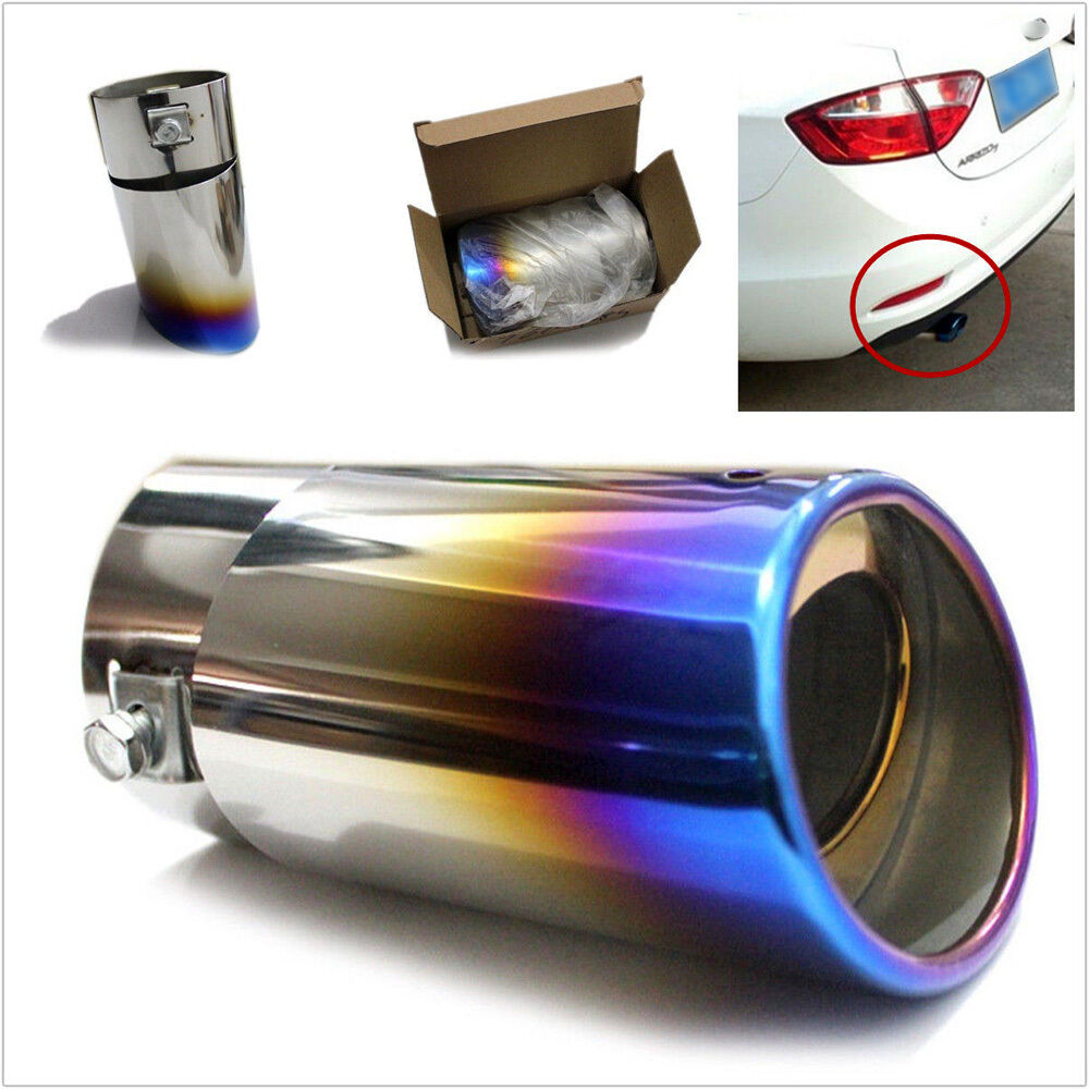 Colorful Car SUV Straight Stainless Steel Rear Tail Exhaust Pipe Tip Muffler Set