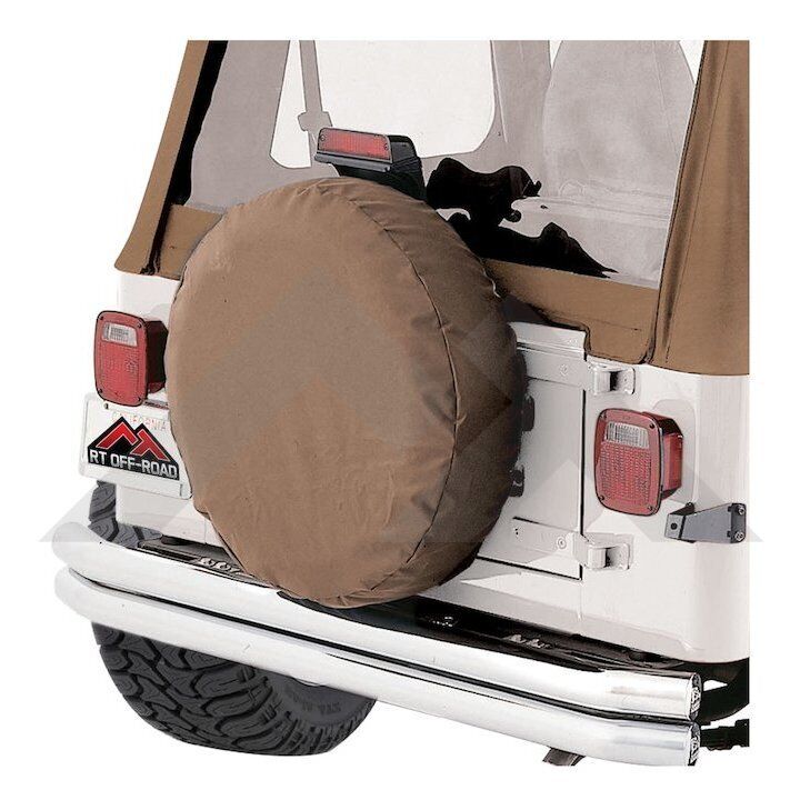 FITS JEEP CJ WRANGLER WITH 27 INCH TO 29 INCH TIRES SPICE/TAN SPARE TIRE COVER
