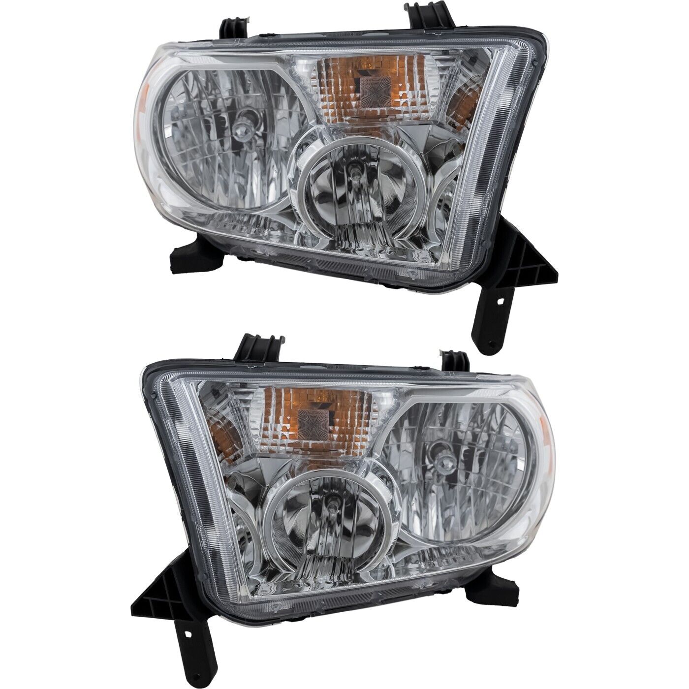 Halogen Headlight Set For 2007-2013 Toyota Tundra Left & Right w/Bulbs Pair CAPA