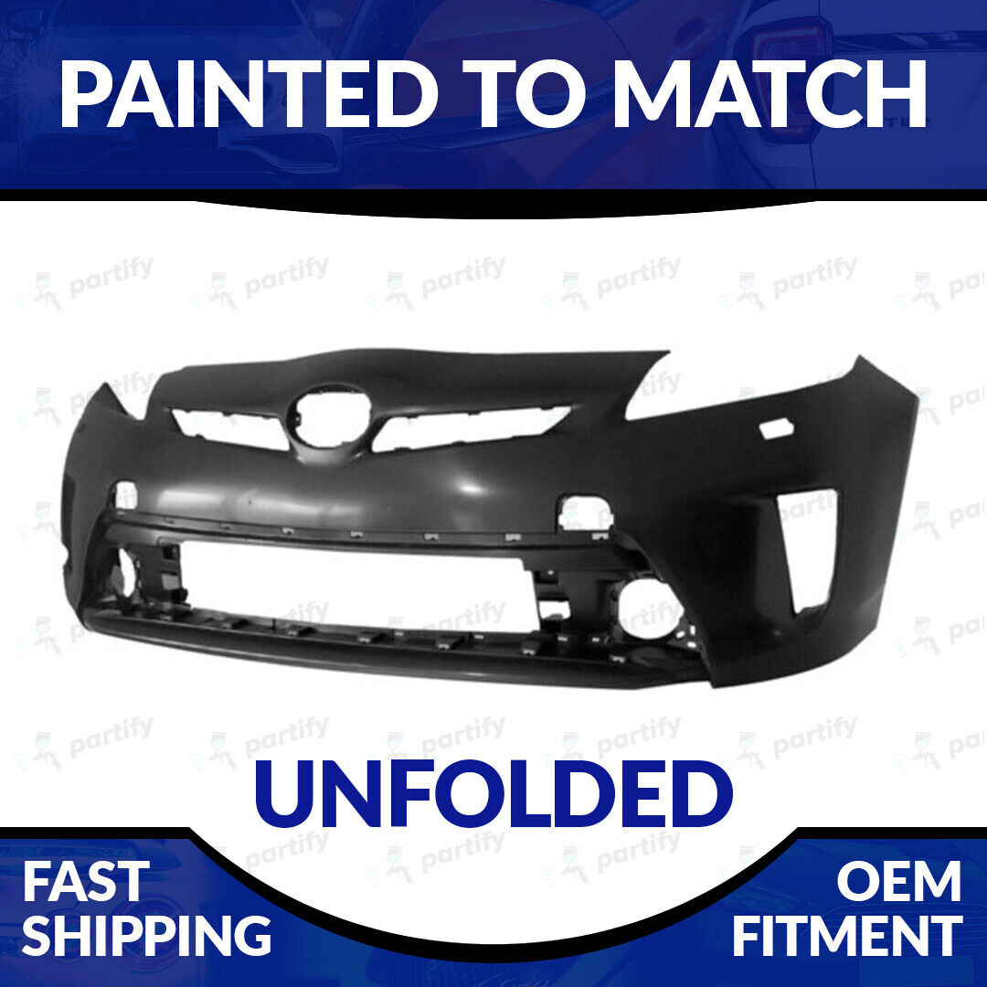 NEW Painted 2012-2015 Toyota Prius Front Bumper W/ Headlamp Washer Holes