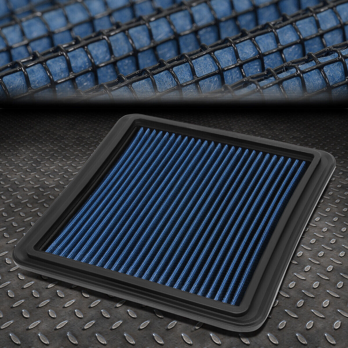 FOR 06-15 MITSUBISHI L200/TRITON RECLEANABLE DROP-IN PANEL DRY AIR FILTER BLUE