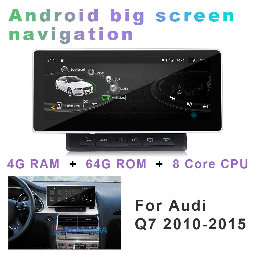 For Audi Q7 2010-2015 Autoradio Stereo Media Audio Headunit Navigators GPS 4+64G