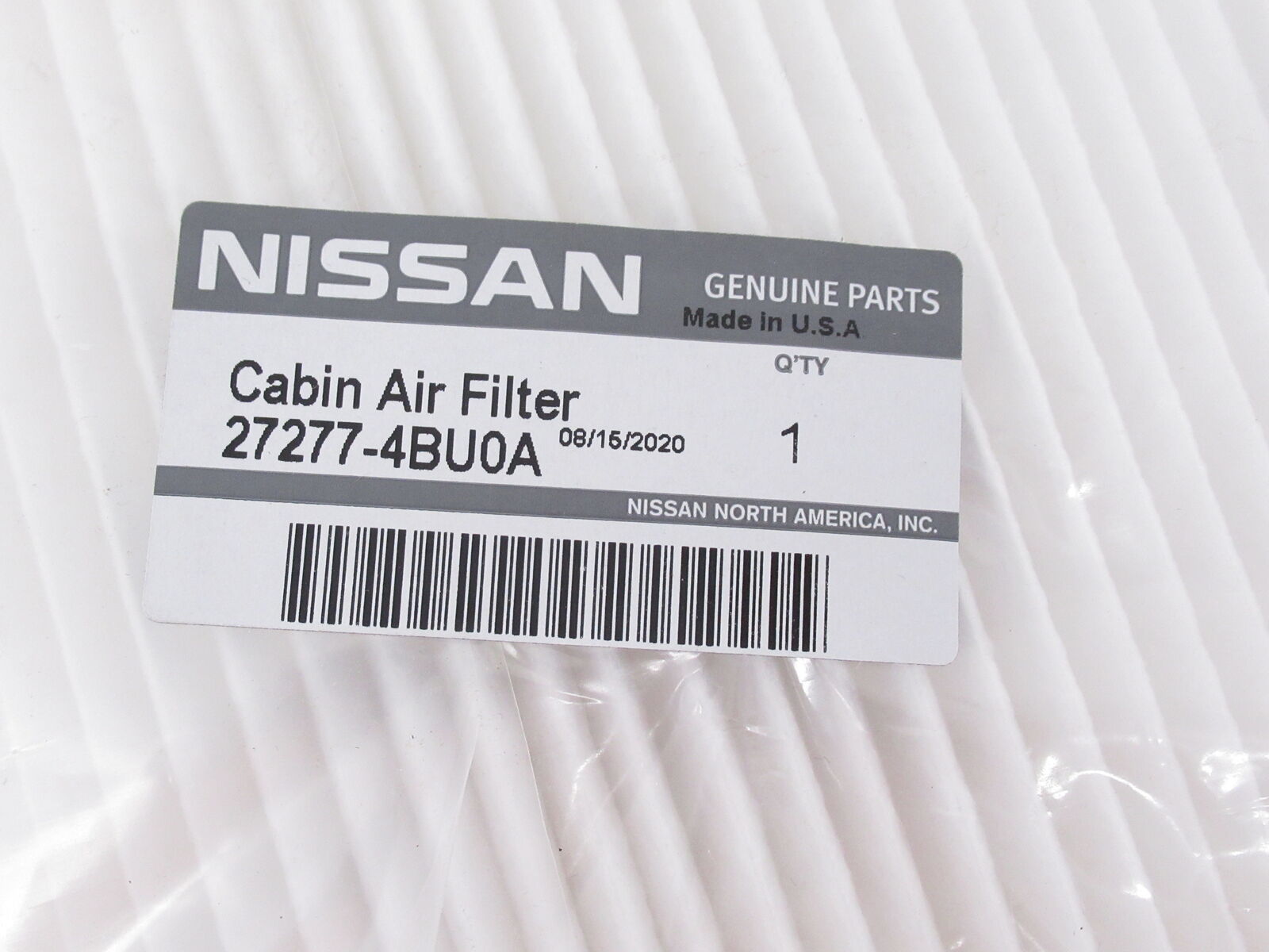 Genuine OEM Nissan 27277-4BU0A HVAC Cabin Air Filter 2014-2019 Rogue