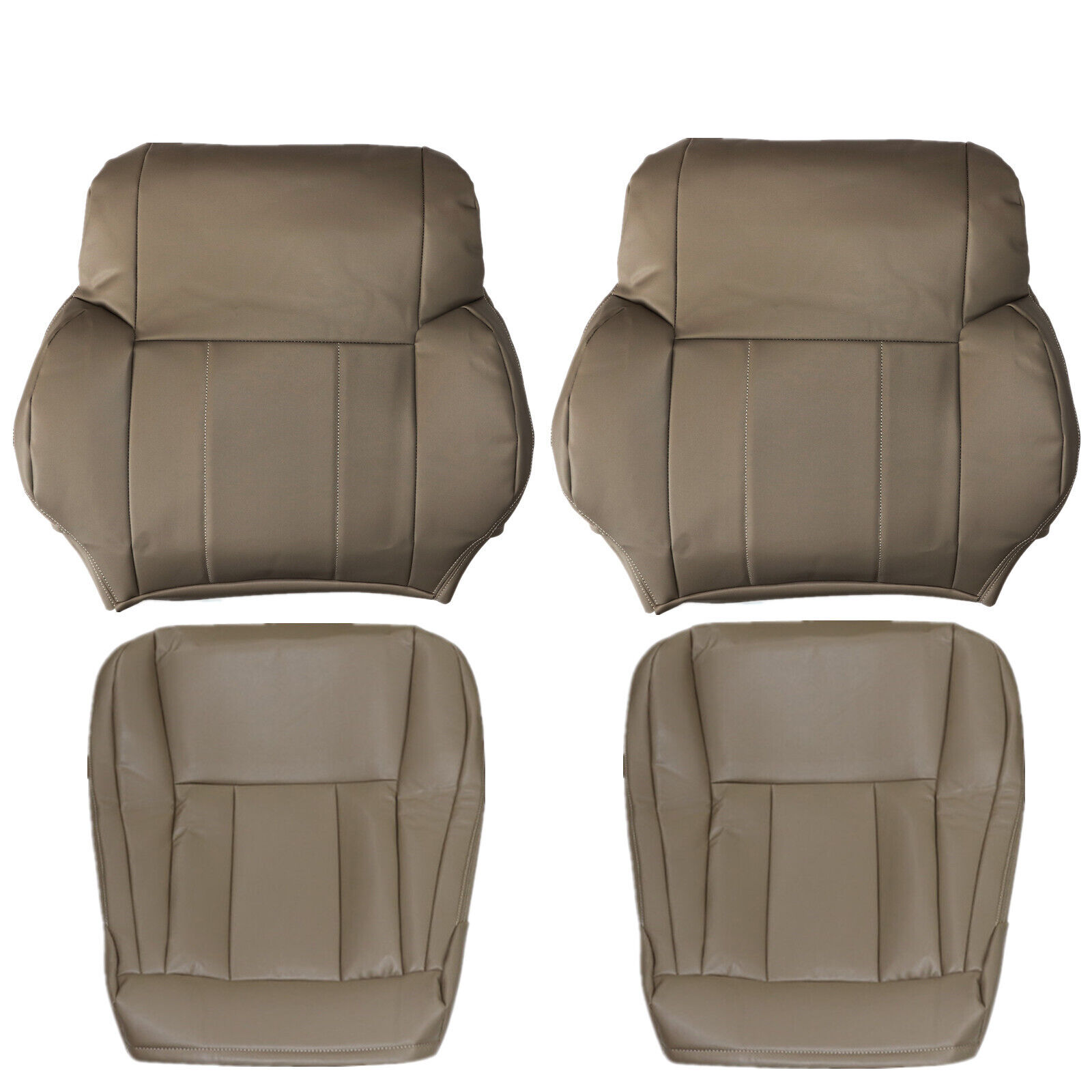 For 1996-2002 Toyota 4Runner Driver Passenger Seat Cover Oak Tan Bottom-Top
