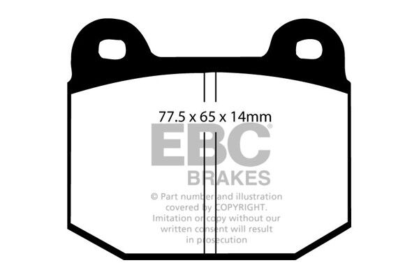 EBC Ultimax Front Brake Pads for Lotus Exige 1.8 Supercharged (220 HP) (2005>07)