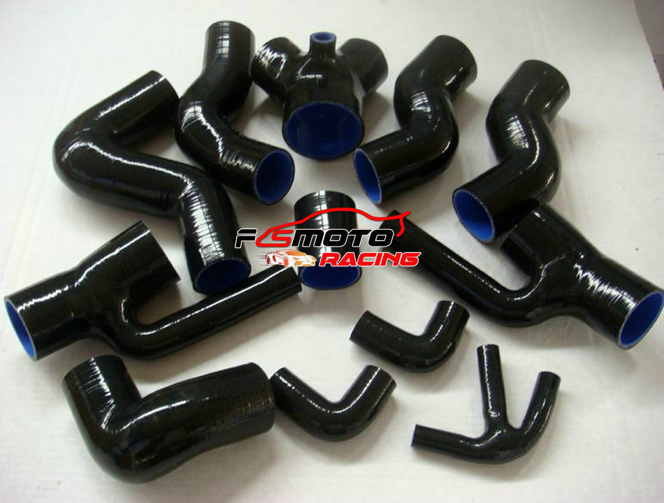 BLACK Silicone Induction Intake Hose for Audi S4 RS4 A6 B5 C5 2.7L Bi-Turbo