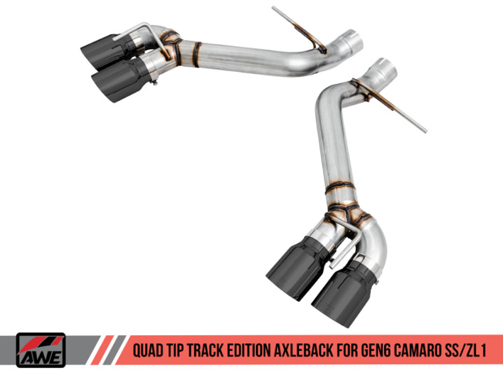 AWE Track Edition Axle-back Exhaust for Gen6 Camaro SS/ZL1/LT1- Diamond Black