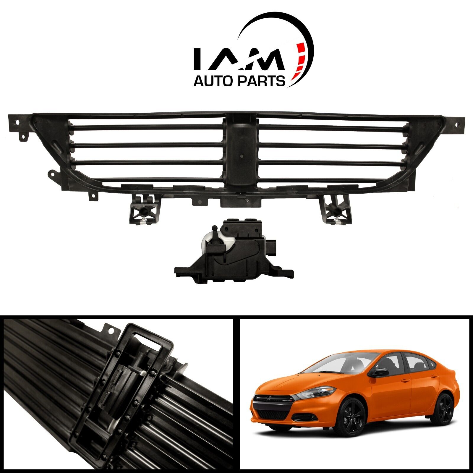 For 2013-2016 Dodge Dart ACTUATOR INCLUDED Active Grille Shutter Assembly