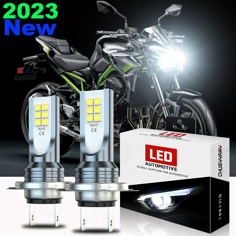 For Kawasaki Ninja ZX10R Z1000 Z750S Z800 Z900 H7 Motorcycle LED Headlight Bulbs