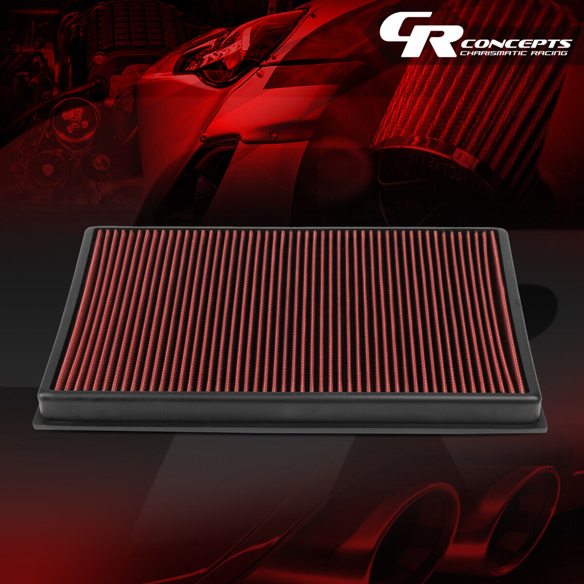 PERFORMANCE RED INTAKE PANEL AIR FILTER FOR 2017-2020 AUDI TT RS QUATTRO 2.5L