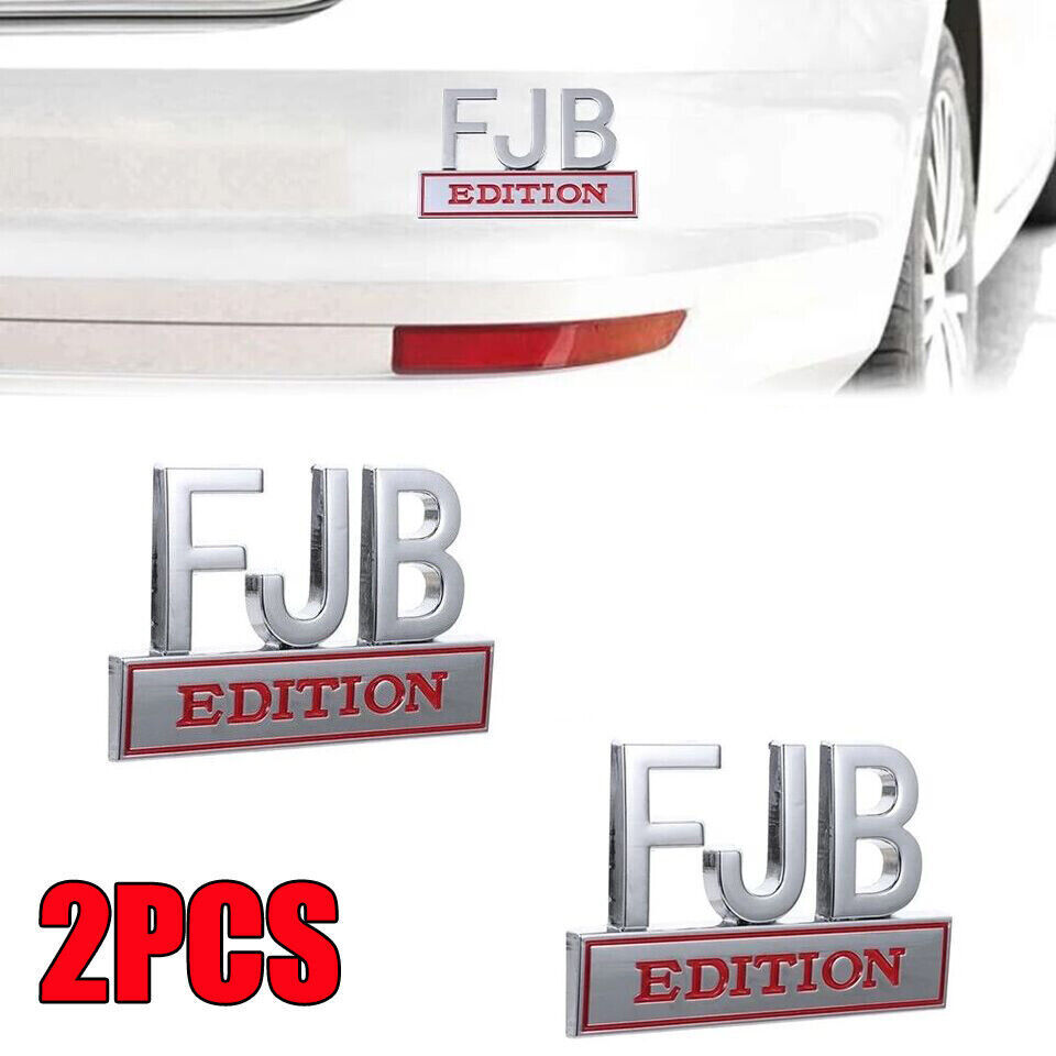 2X 3D FJB EDITION Emblem Badge Letters Sticker Decal for Chevy Fit All Car Truck