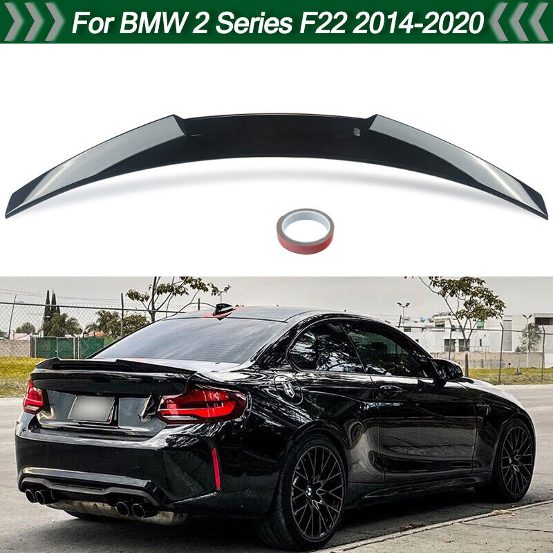 For BMW F87 M2 F22 M240i 2014-2020 M4 Style Trunk Spoiler Wing Lip Gloss Black