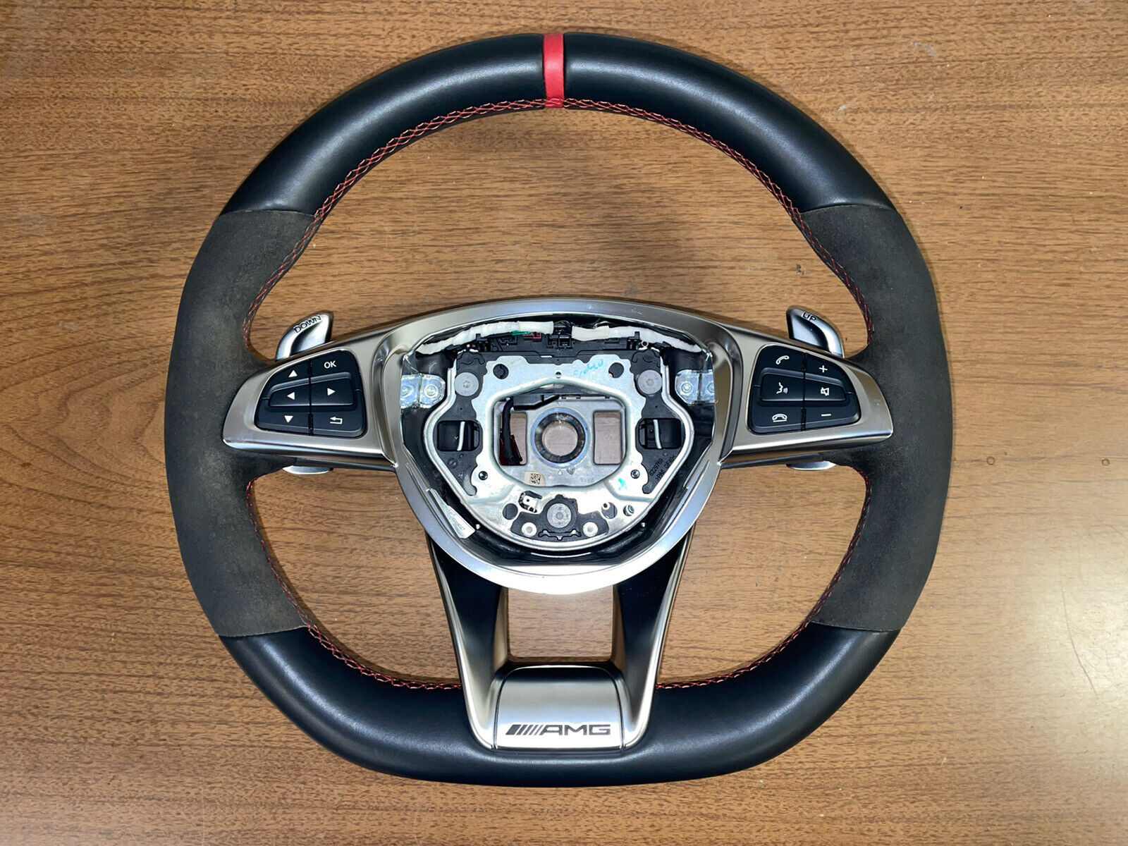 2018 Mercedes CLA 45 AMG alcantara AMG Steering Wheel With RED STITCHING