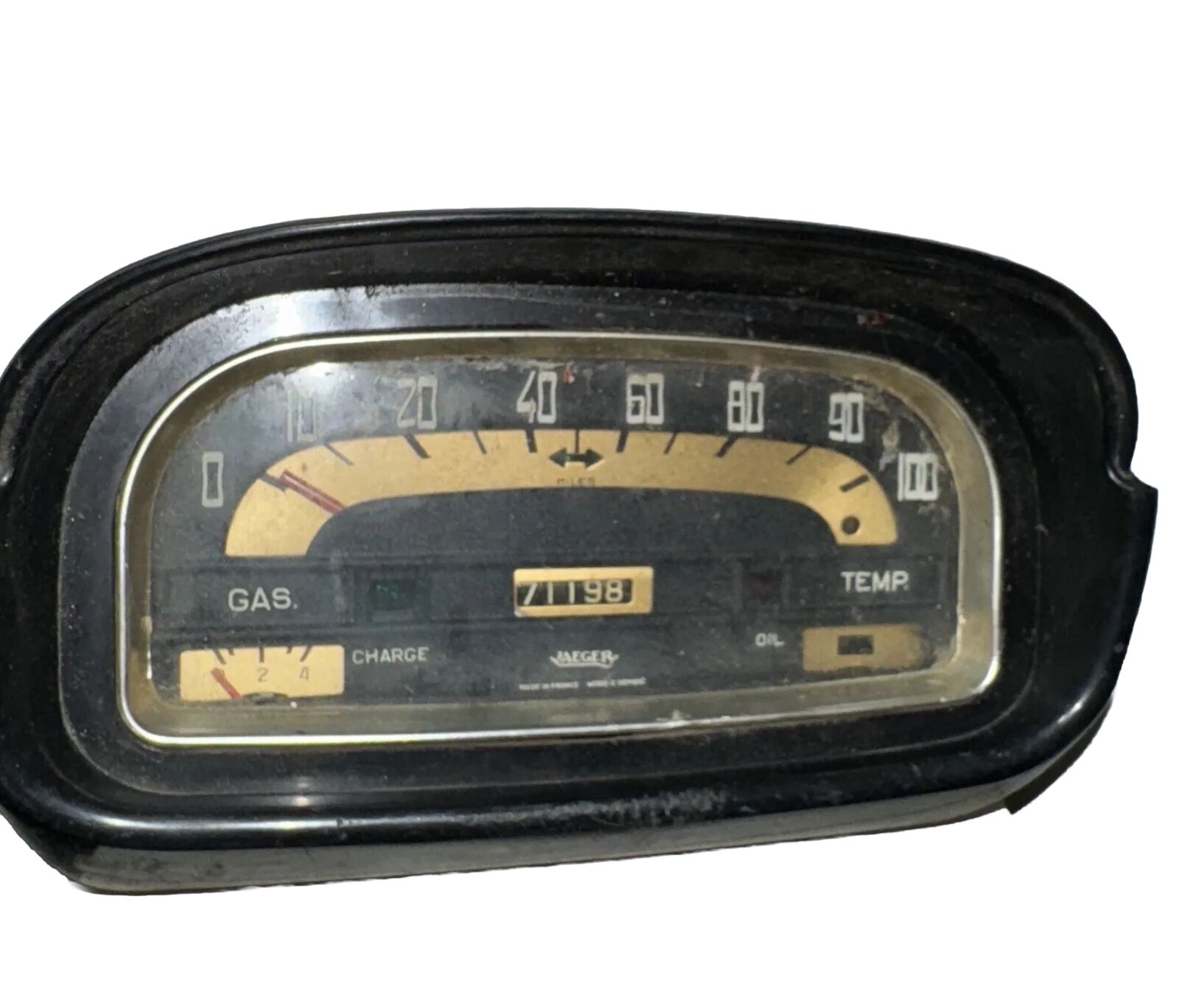 RENAULT DAUPHINE GORDINI speedometer Jaeger English version