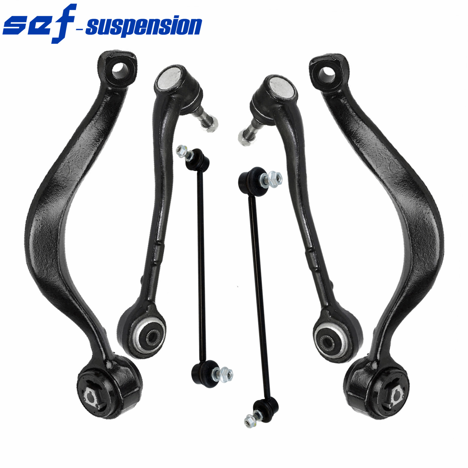Front Lower Control Arms Sway Bar Link Suspension Kit 6 Set for BMW 3 Series E90