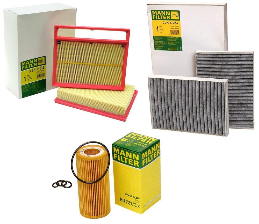 Mann Oil Air Carbon Cabin Filter Kit for Benz C216 W221 CL600 CL65 AMG S65 AMG