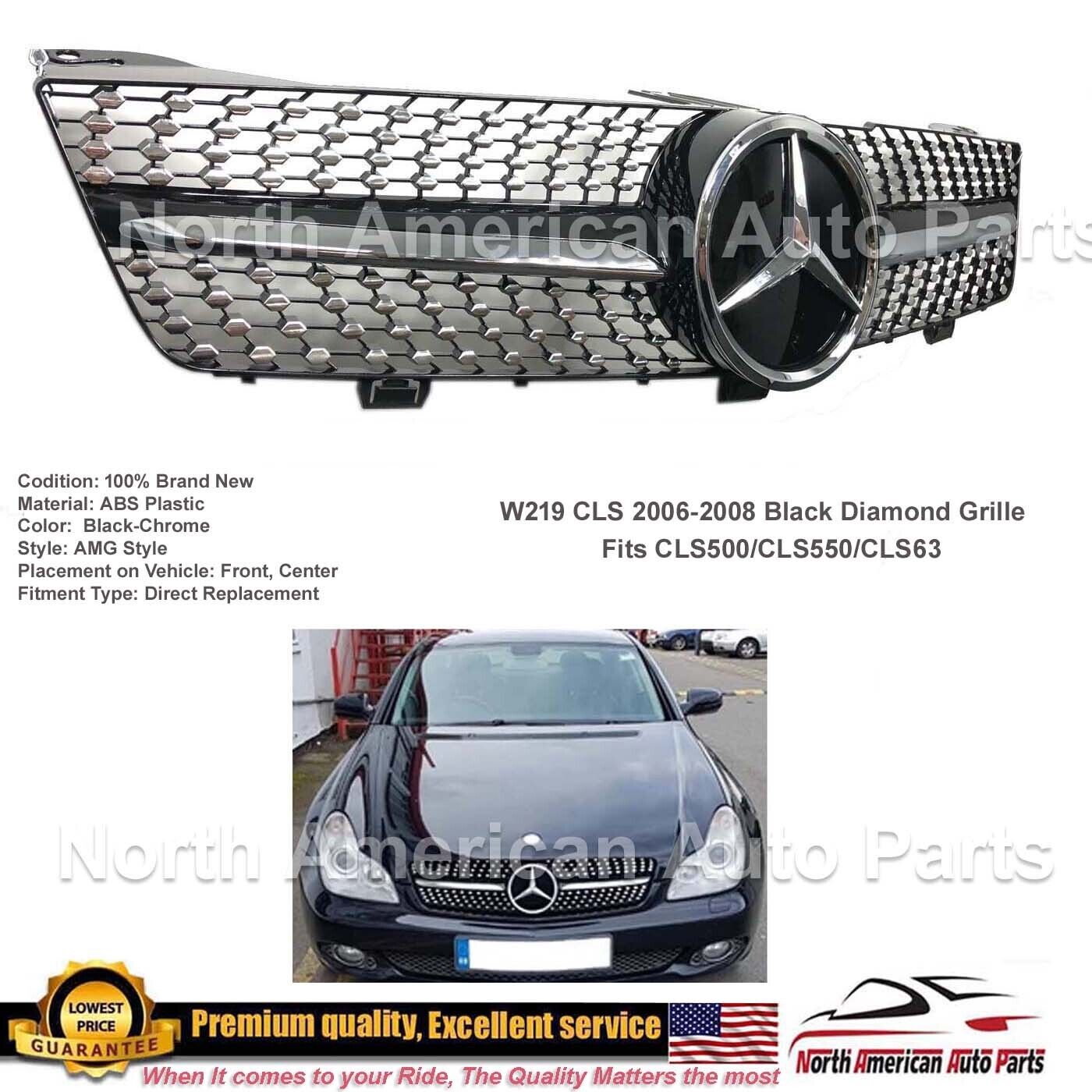 2006 2007 2008 CLS63 CLS500 CLS55 Black Diamond Grille CLS with Star New Part