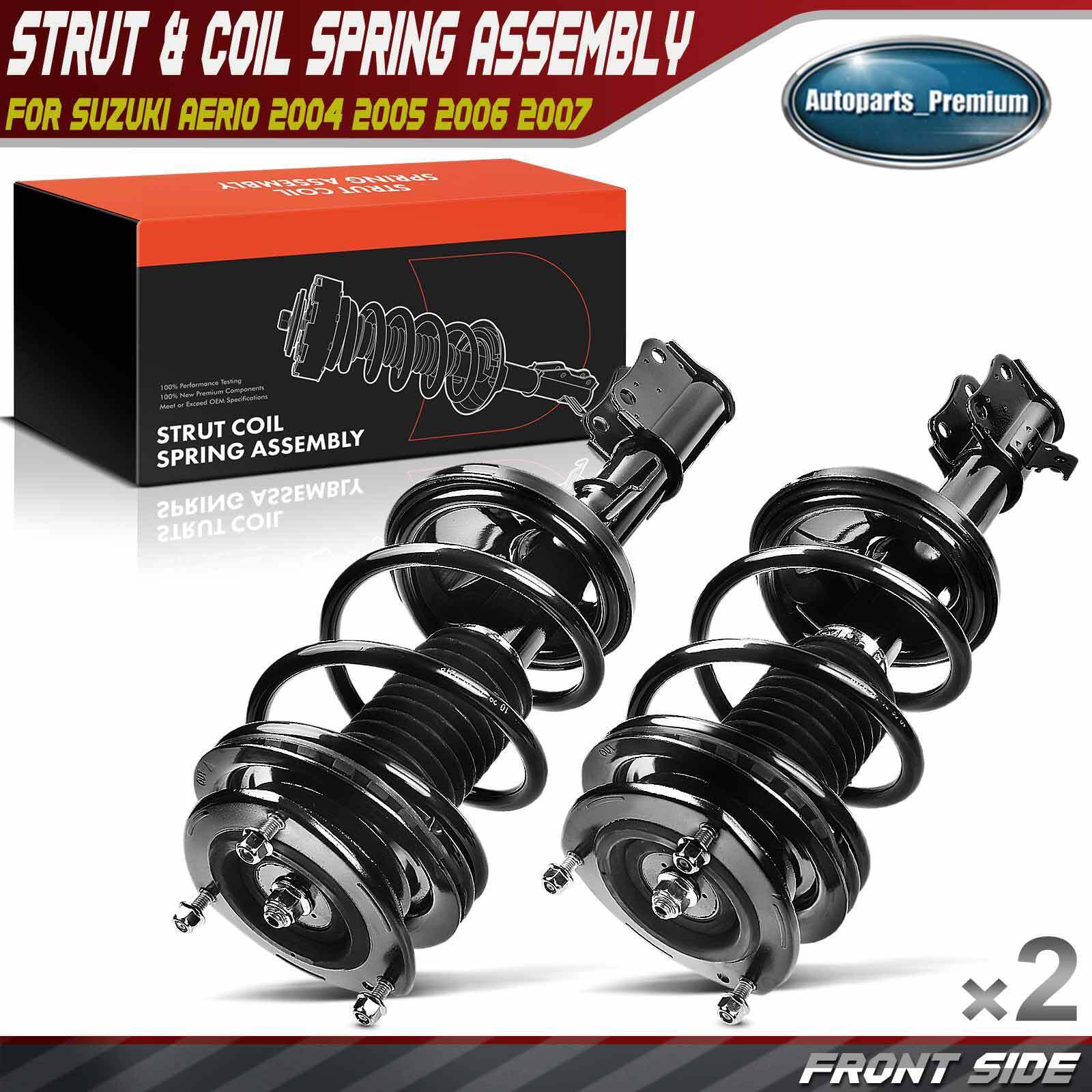 2x Front LH & RH Complete Strut & Coil Spring Assembly for Suzuki Aerio 04-07