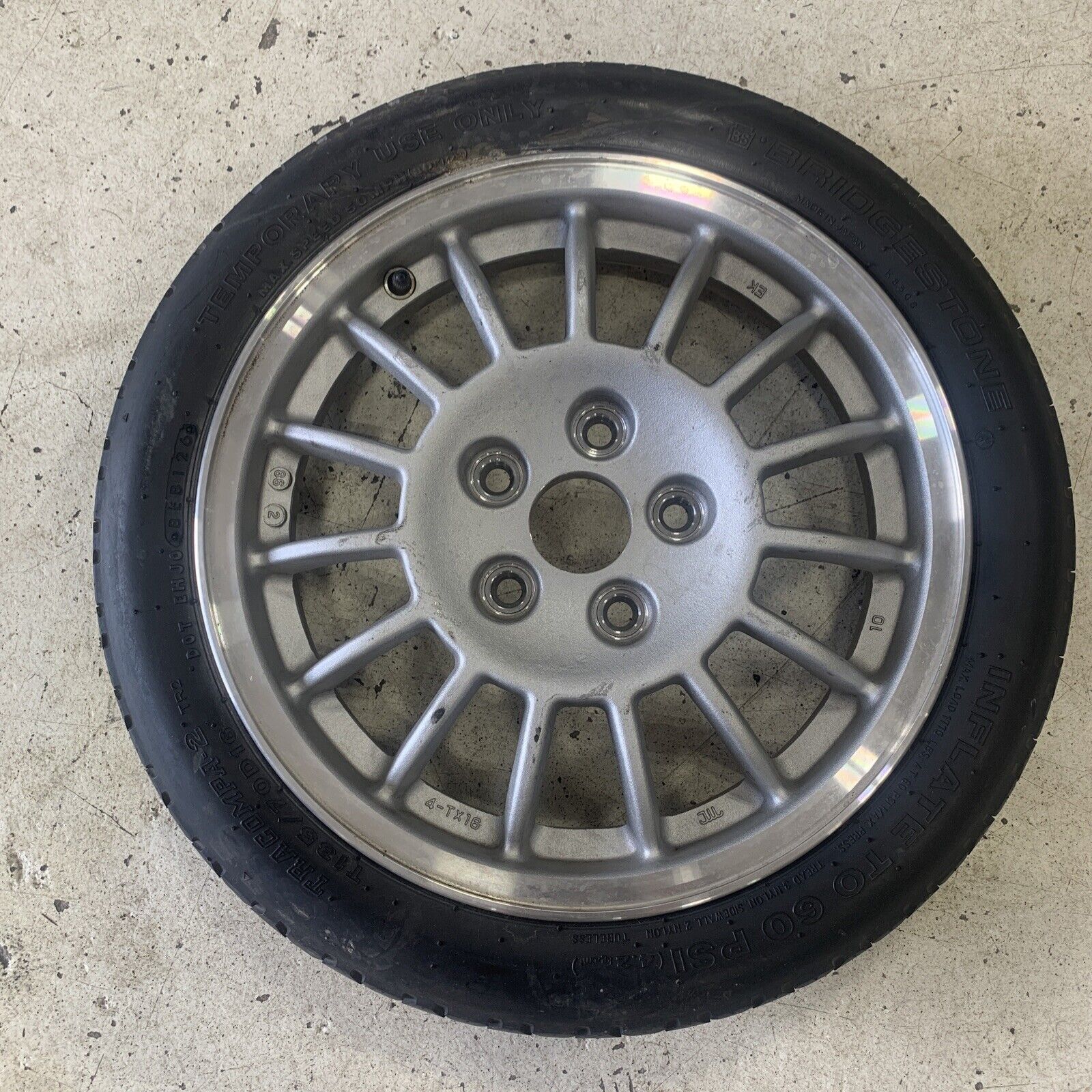 Mazda RX7 FC3S FC Spare Tire Aluminum 16x4 Enkei OEM Wheel RX-7