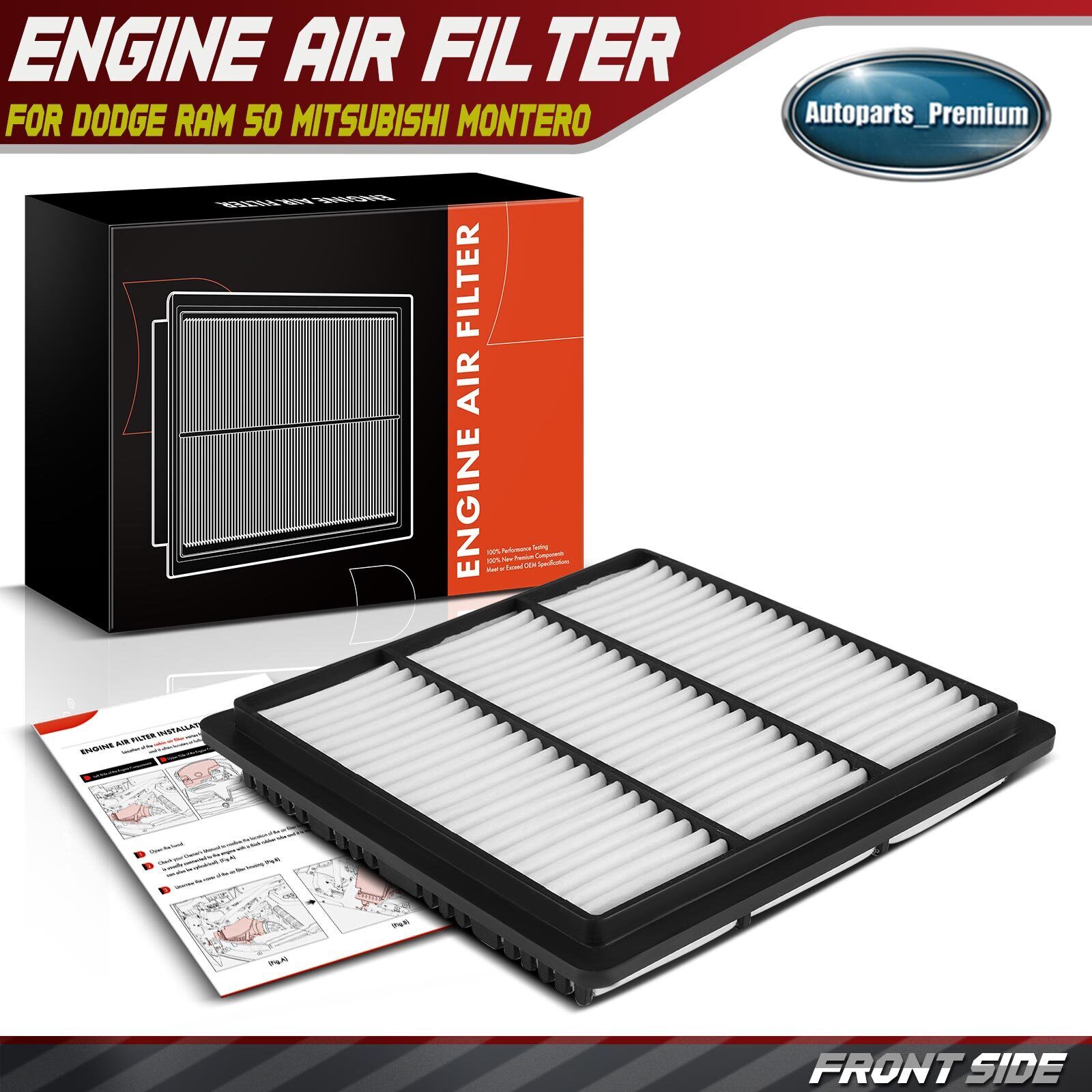 Engine Air Filter for Dodge Ram 50 Stealth Mitsubishi Montero 3000GT Mighty Max