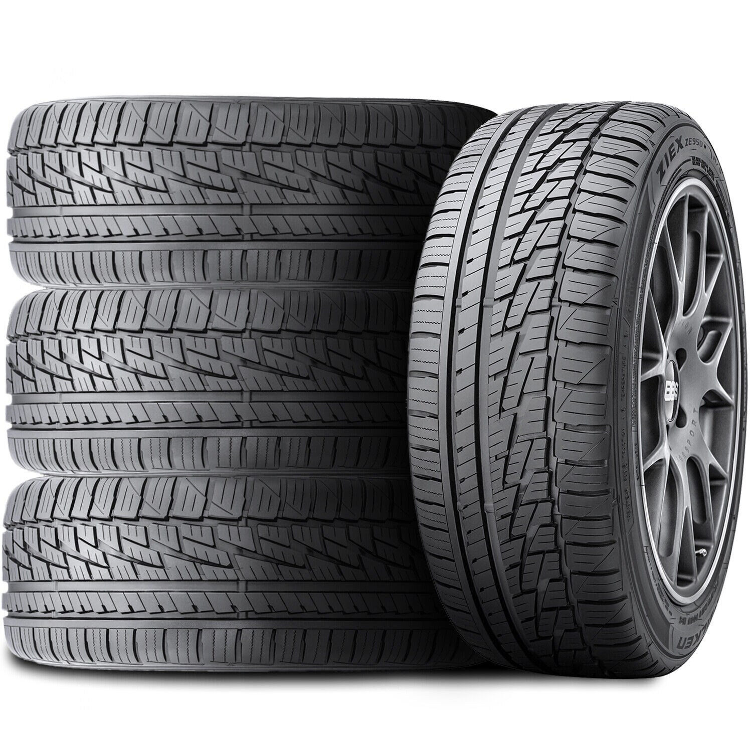 4 New Falken Ziex ZE950 A/S 2x 225/50R17 94W SL 2x 245/45R17 99W XL AS Tires