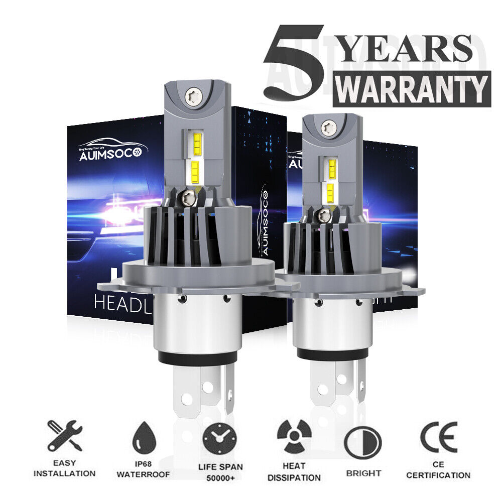 H4 9003 LED Headlight High Low Bulbs For Pontiac Matiz Base Hatchback 2004-2010
