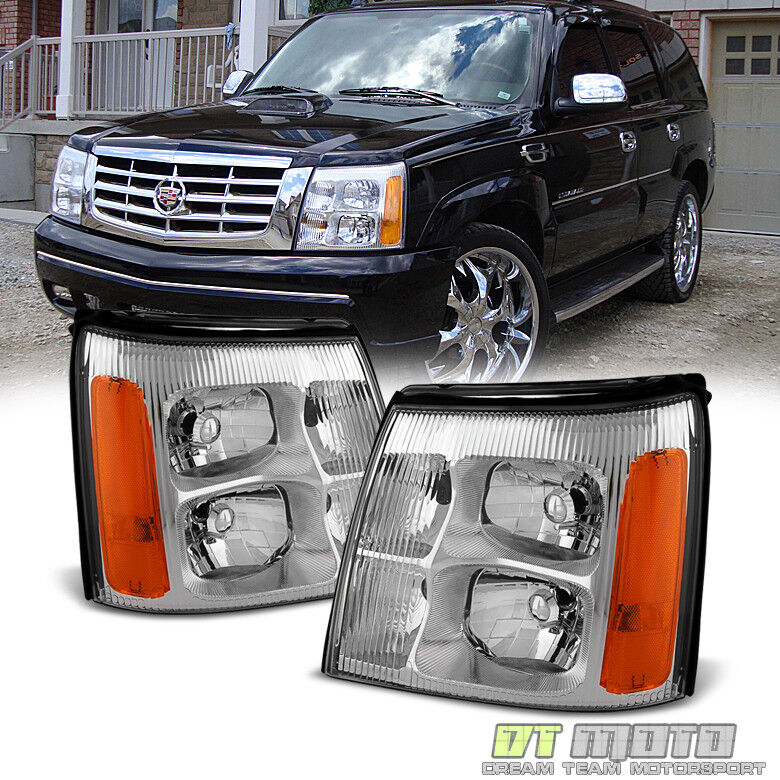 2002 Cadillac Escalade Base / Ext Replacement Headlights Headlamps Left+Right 02