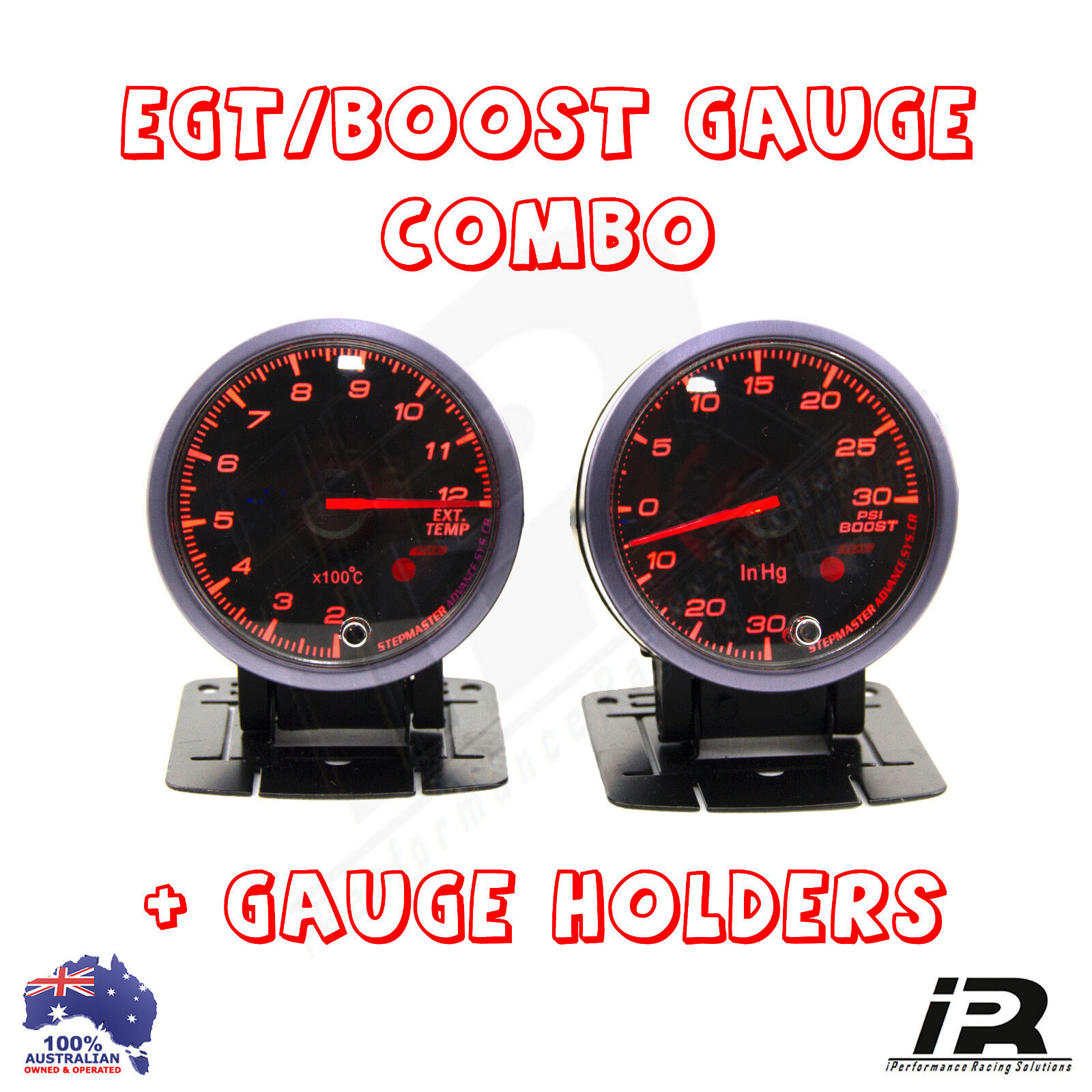 PYRO EGT EXHAUST GAS TEMPERATURE GAUGE + TURBO BOOST PSI KIT For WRX EVO RX3 RX7