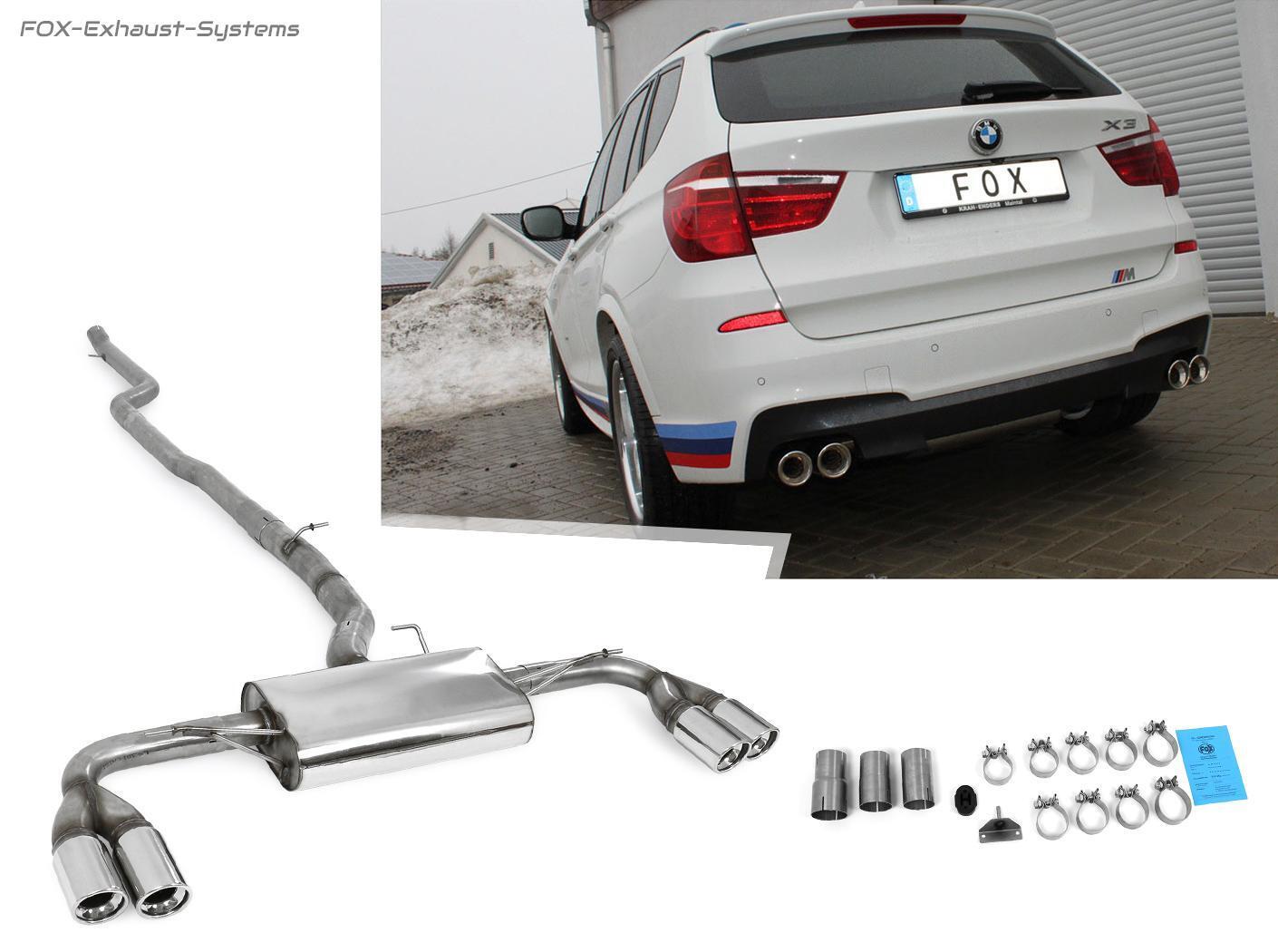 Duplex Complete System from Cat BMW X3 F25 35i 35d Per 2x90 Angled With ABS