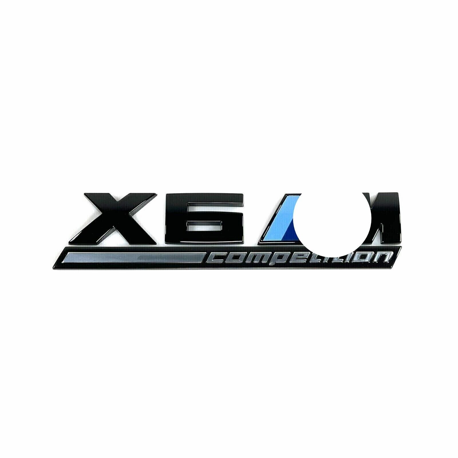 X6 Series Gloss Black Emblem X6M COMPETITION Number Letters Rear Trunk Badge