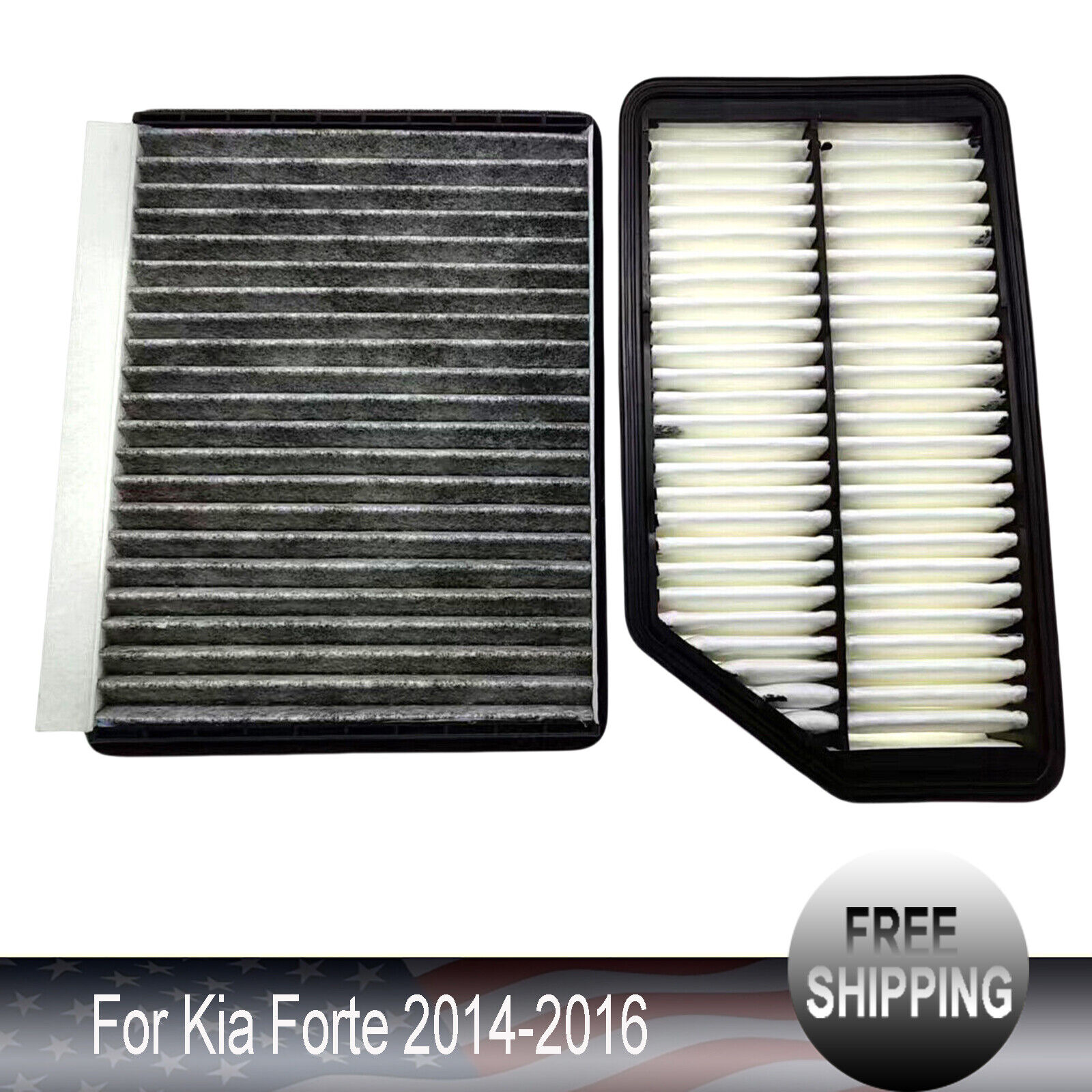 Engine and Cabin Air Filter for Kia Forte 2014-2016 Hyundai Elantra 2011-2016 US