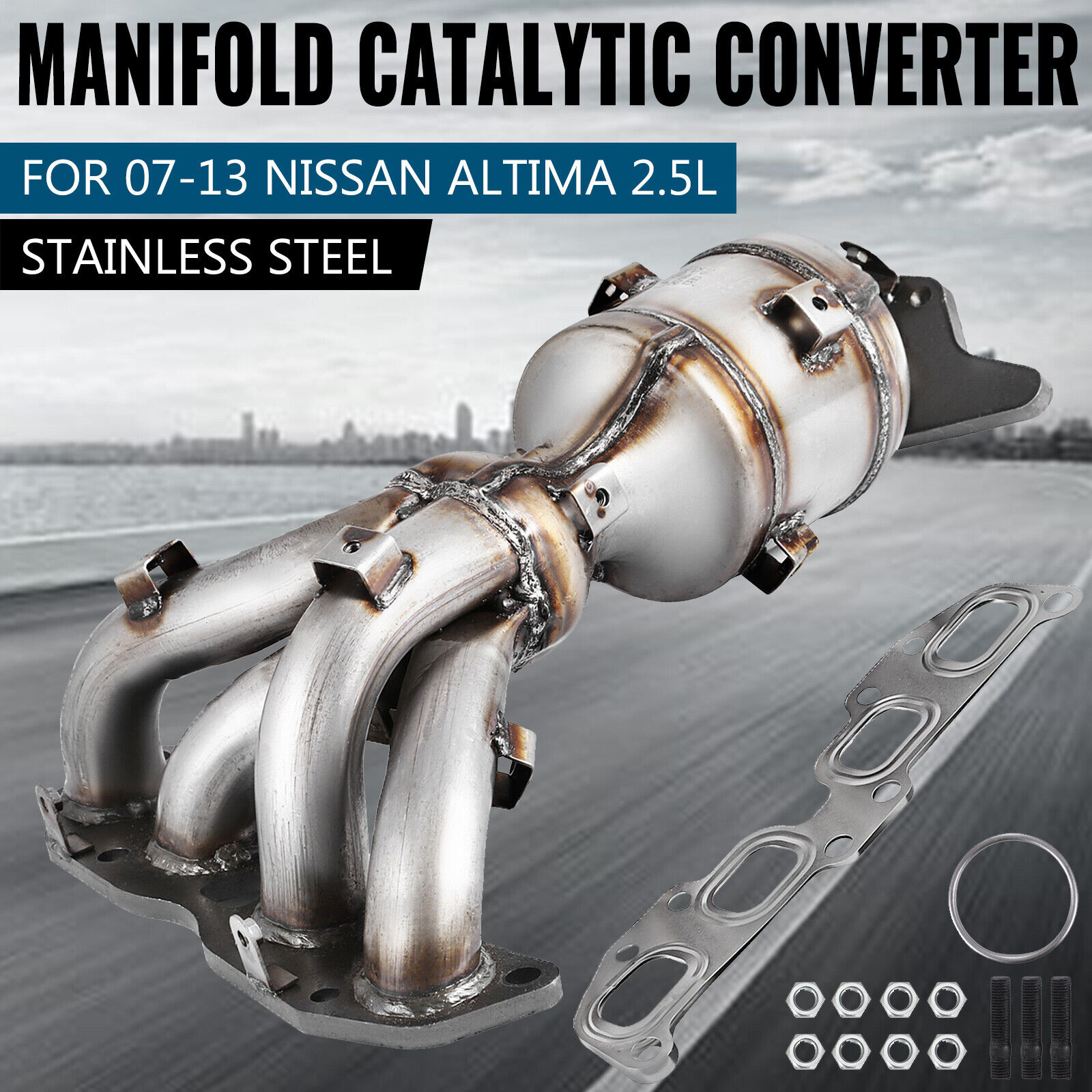 FOR 07-12 NISSAN ALTIMA 2.5L FACTORY STYLE CATALYTIC CONVERTER EXHAUST MANIFOLD