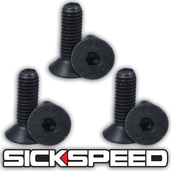 BLACK STEERING WHEEL SCREW 6PC BOLT KIT FOR NARDI/PERSONAL/SPARCO/OMP/MOMO A3