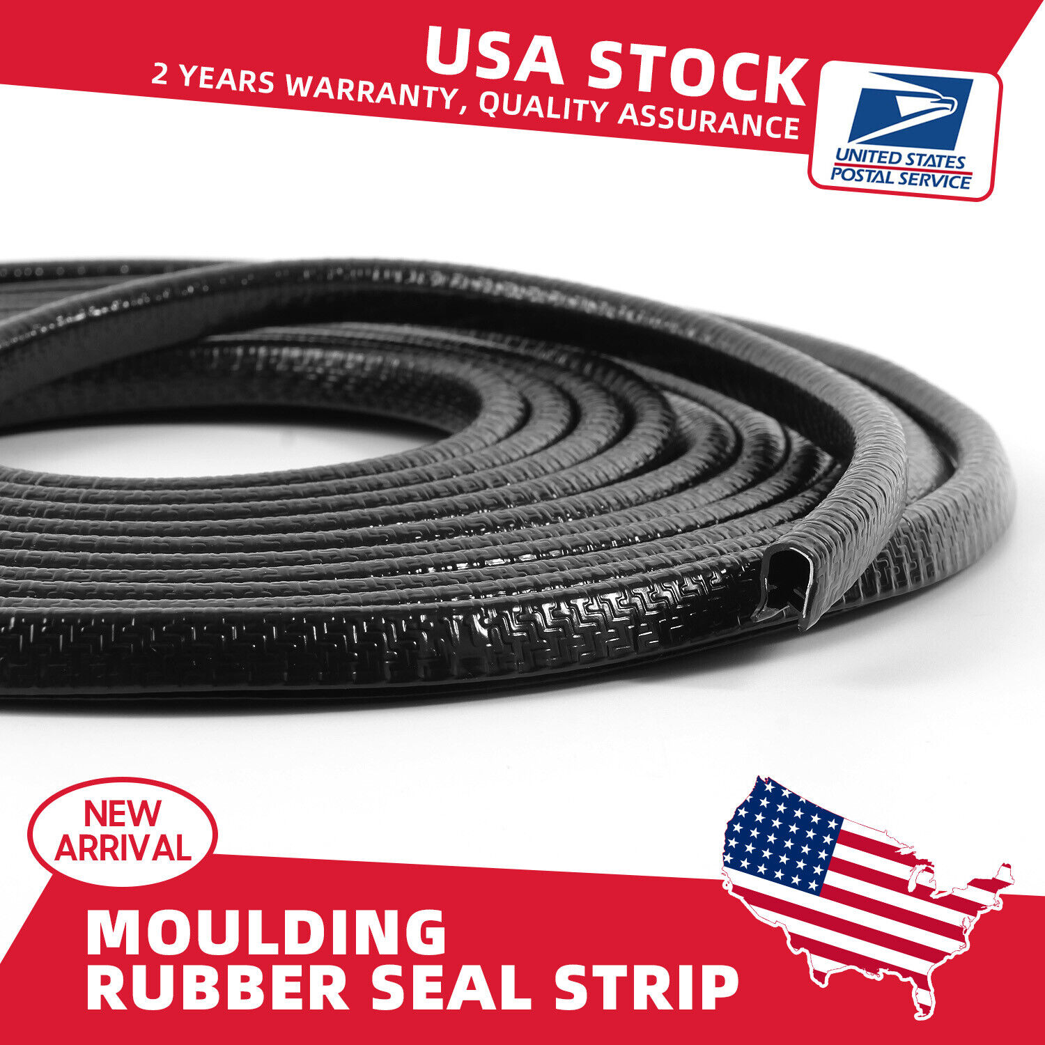 Car Door Rubber Seal Strip 60ft, Trim Seal with Top Bulb for Cars and Home