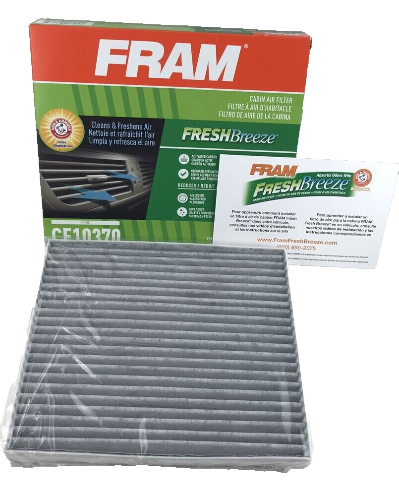FRAM CF10370 Fresh Breeze Cabin Air Filter with Arm & Hammer Baking Soda 