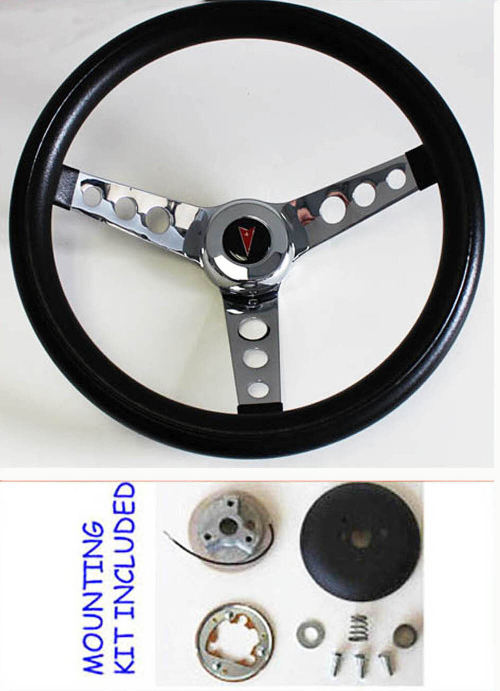 1969-1993 Pontiac GTO Tempest Firebird LeMans Grant Steering Wheel Black 13 1/2
