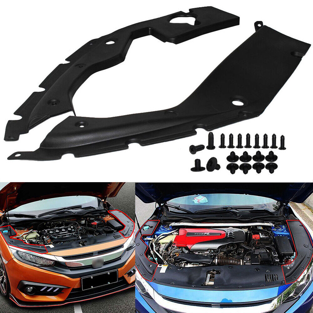 A PAIR PANEL FOR 2016-2018 10TH GEN HONDA CIVIC ENGINE BAY SIDE COVERS PANELS