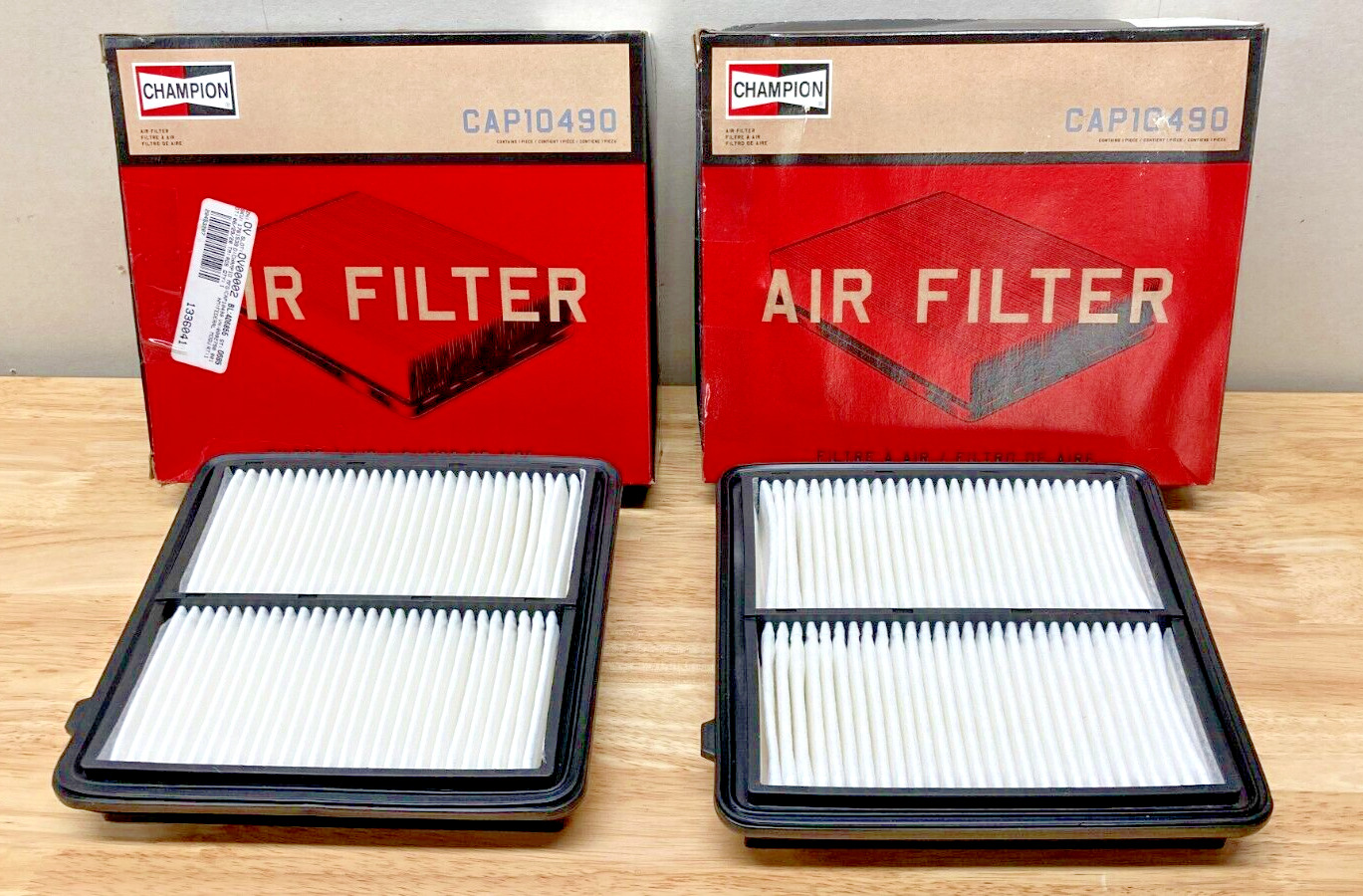 TWO Champion CAP10490 Engine Air Filters for CA10490 XA5652 A25652 49157 PA5652