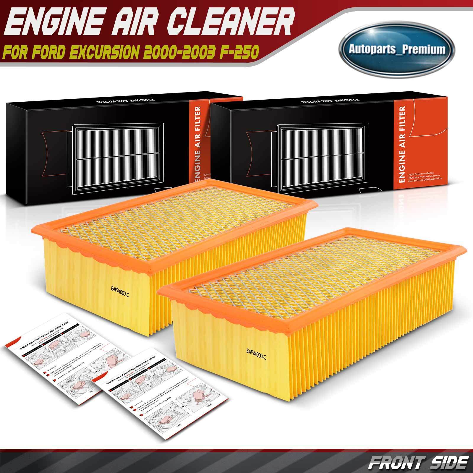 2x Engine Air Filter for Ford Excursion 2000-2003 F-250 350 450 550 Super Duty