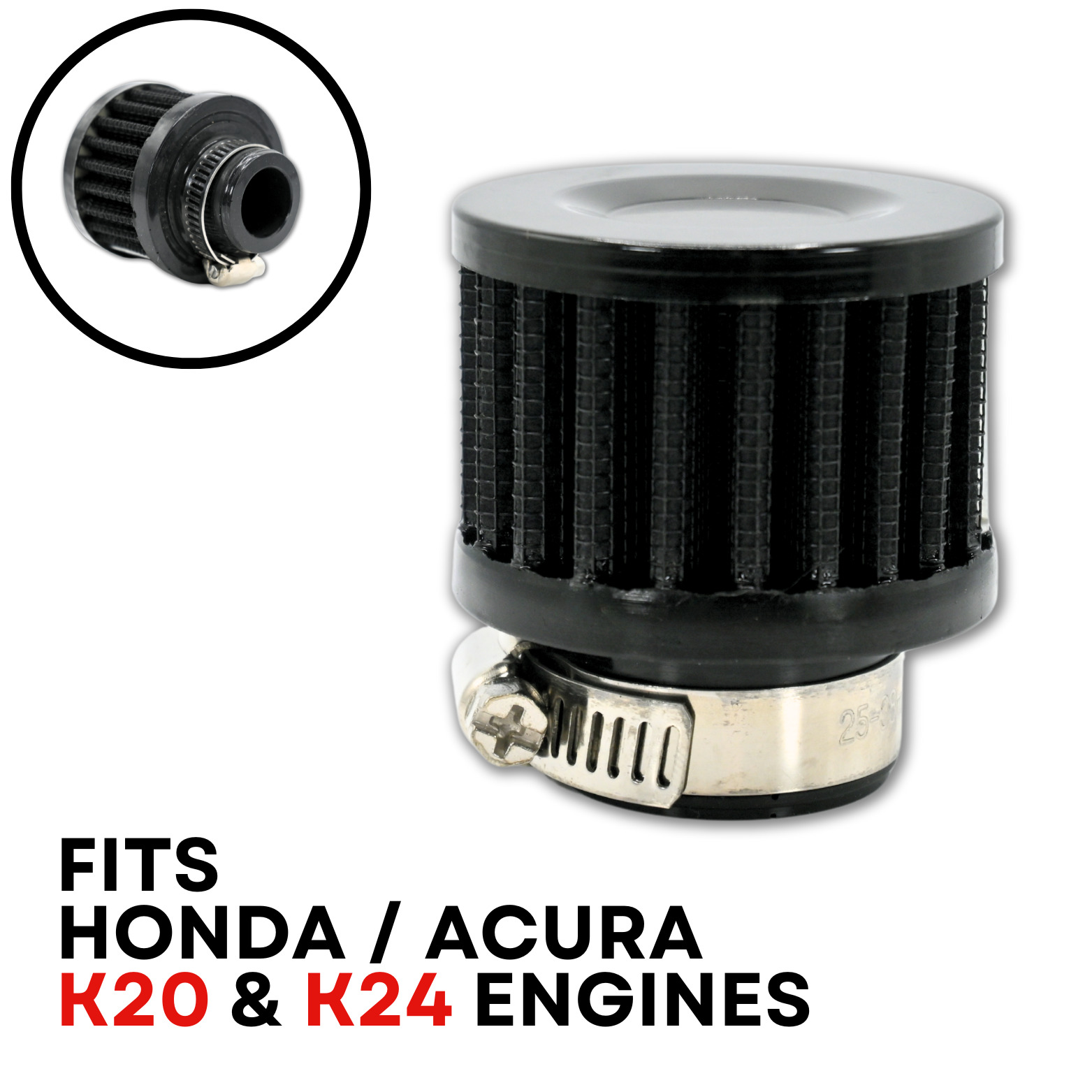 K20 K24 Valve Cover Breather Filter 18mm For Honda Acura RSX Civic K-Series