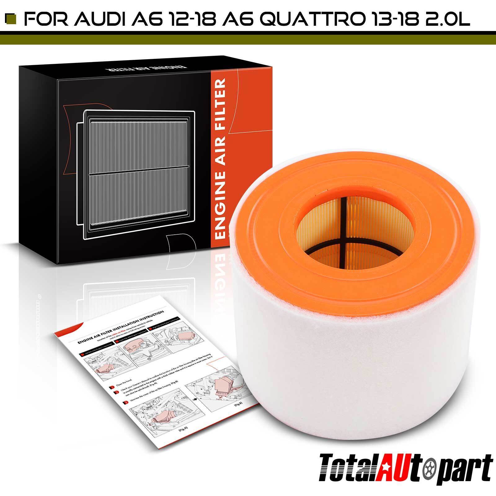 Engine Air Filter for Audi A6 2012-2018 A6 Quattro 2013-2018 L4 2.0L Front Side