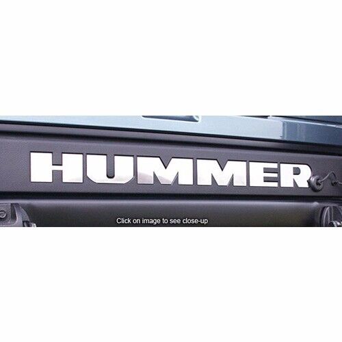 2003-2010 GMC HUMMER H2 Tailgate Rear Vinyl Letters Chrome Inserts Stickers Trim