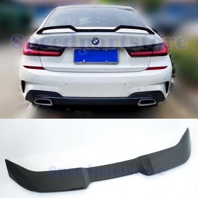 For 2019-2024 BMW 3 Series G20 330i M340i GT Rear Trunk Spoiler Wing Gloss Black