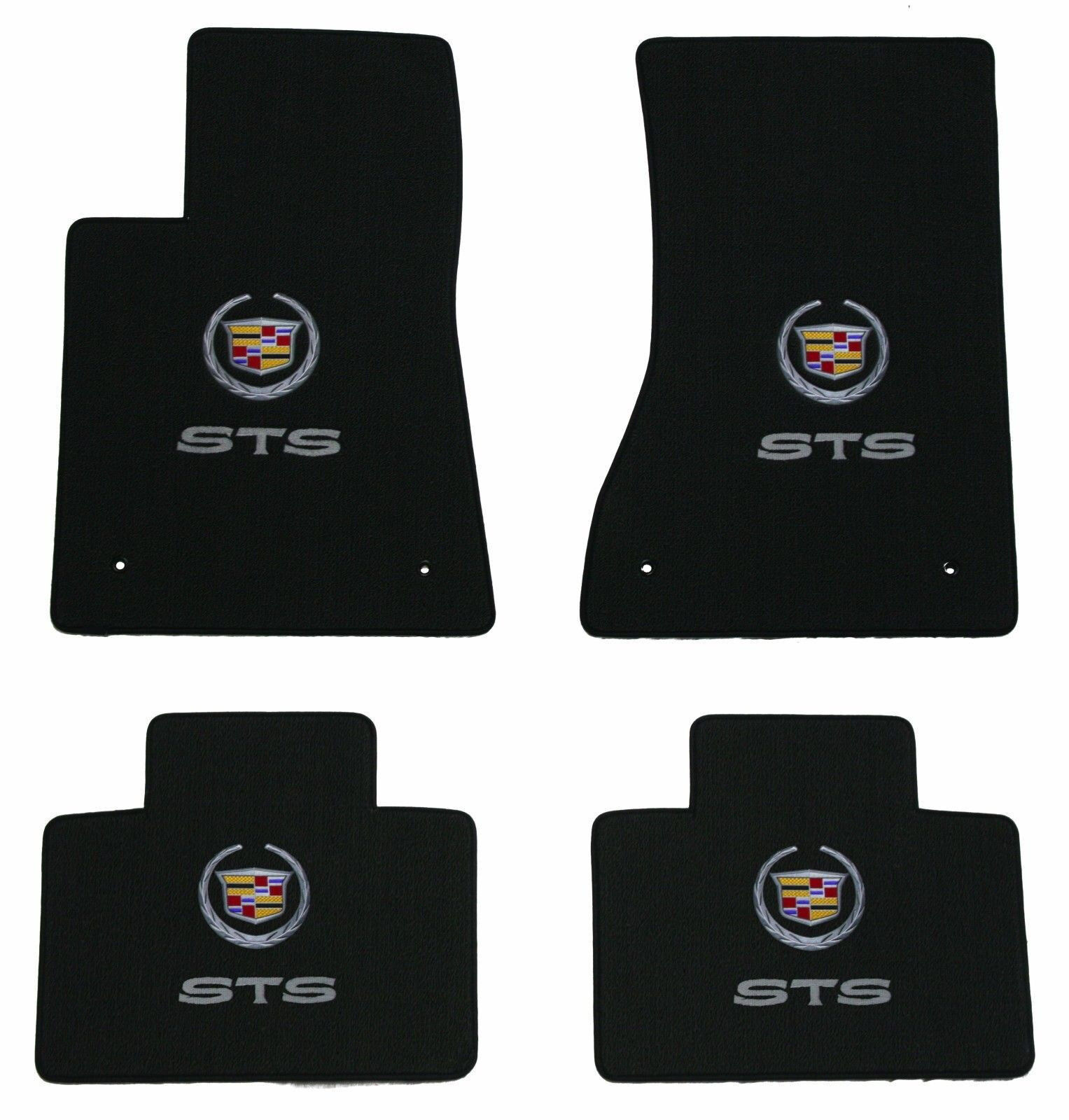LLOYD Velourtex™ Ebony FLOOR MATS logos 4 mats - CADILLAC STS *rear wheel drive