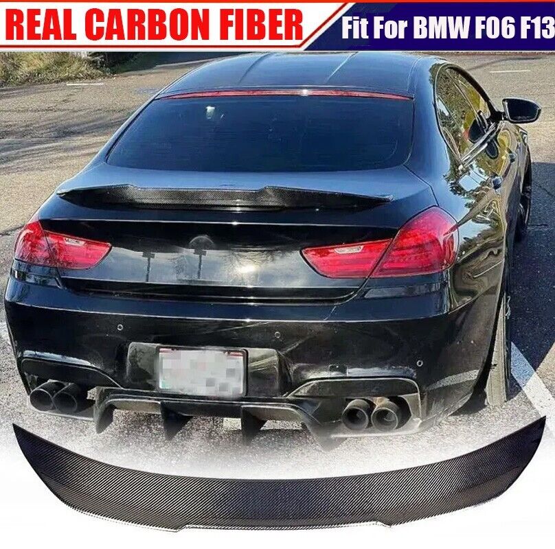 Fits BMW 6Series F06 F13 640i 650i M6 12-18 Rear Trunk Spoiler Wing REAL CARBON