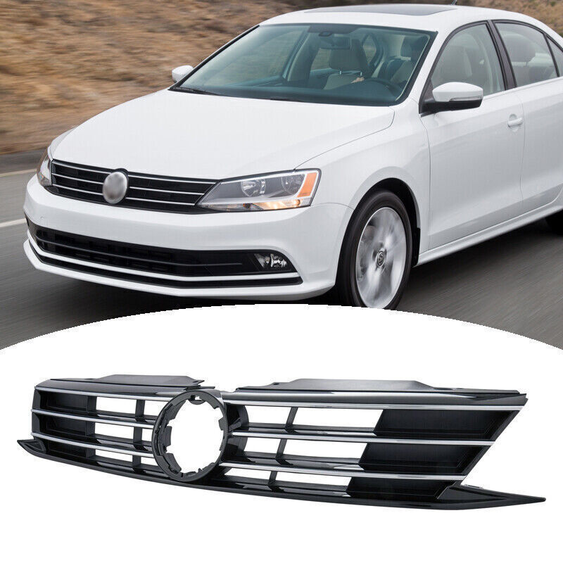 For 2015 2016 2017 2018 VW Volkswagen Jetta Front Bumper Chrome Grille Grill