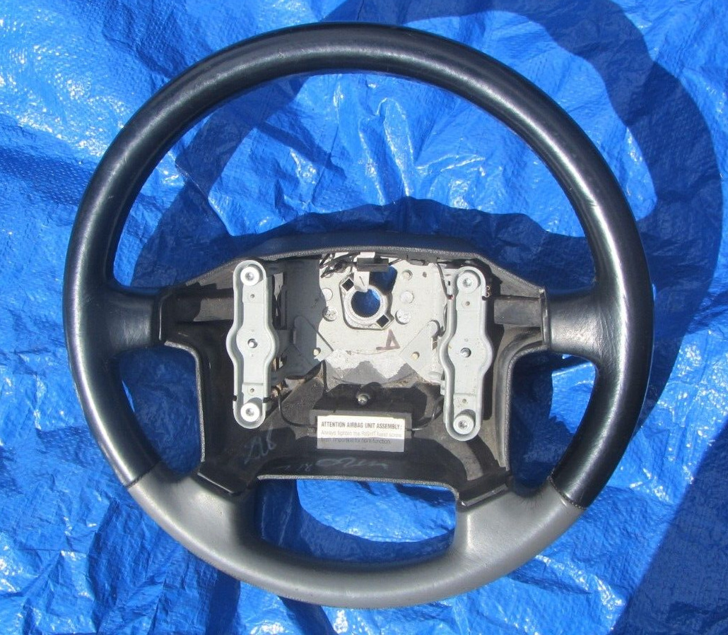 94-97 Volvo 850R 850 R OEM Gray Black Leather Steering Wheel RARE