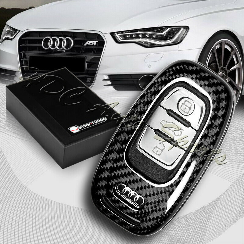 For Audi A3 A4 A5 A6 A7 A8 100% Real Carbon Fiber Remote Key Shell Cover Case