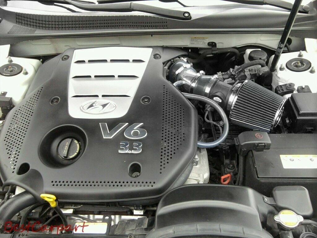 BCP BLACK Short Ram Air Intake Kit +Filter For 06-08 Sonata 3.3L V6