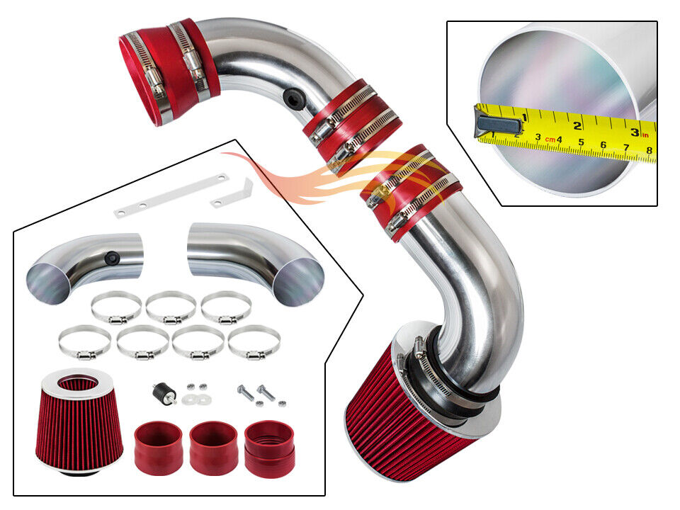 BCP RED 96-05 S-10/Blazer/Jimmy 4.3L V6 Cold Air Intake Induction Kit + Filter